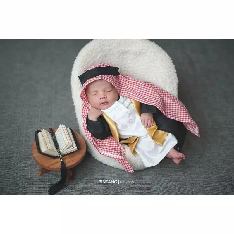 Jubah Arab/Jubah Bayi/Jubah Newborn/Jubah Anak/Jubah Asykar/Newborn Property/Newborn Photography