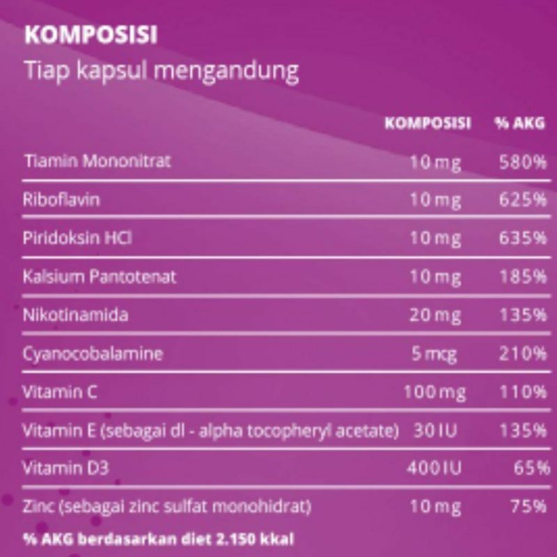 Arkavit CDEZ vitamin C dan kandungan Zinc isi 30 tablet