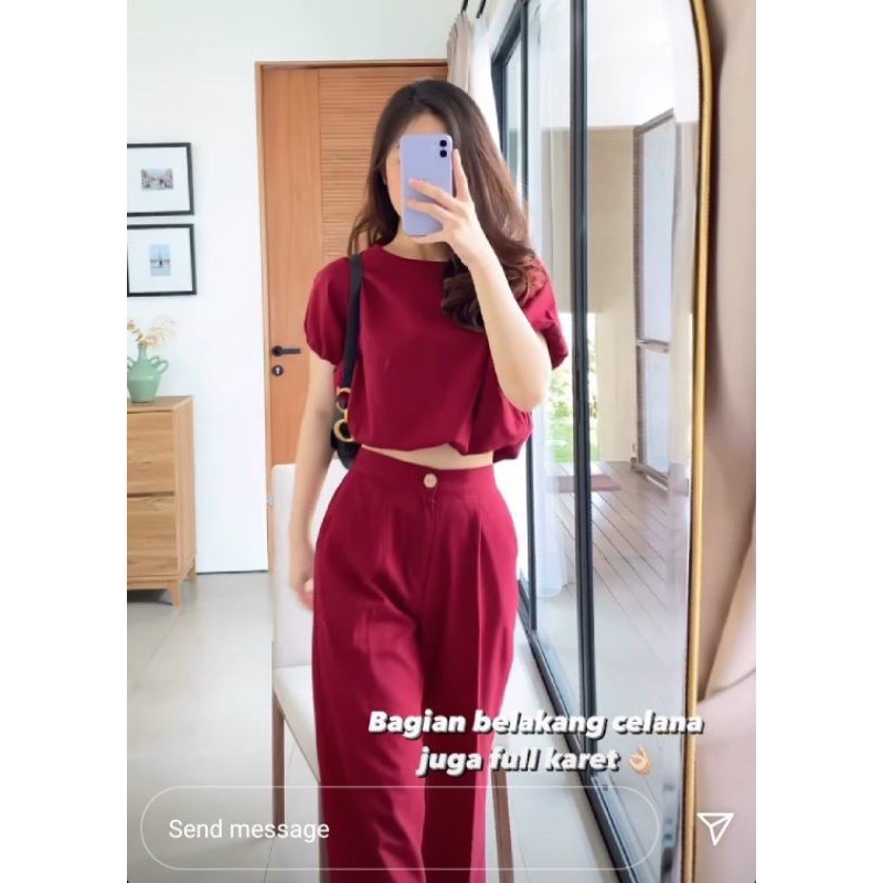 

dosan set in maroon, claryn the label