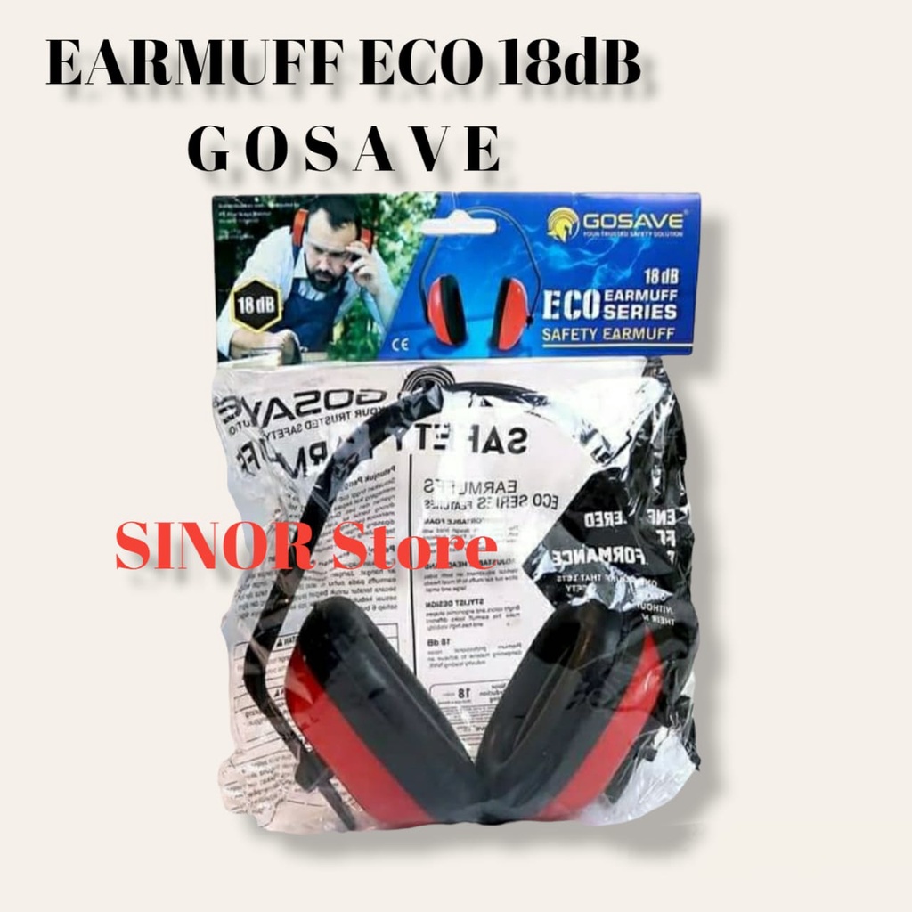 EARMUFF Eco Safety Penutup Telinga Plastik Headset Anti Bising Peredam Suara Bising Earplug Safety