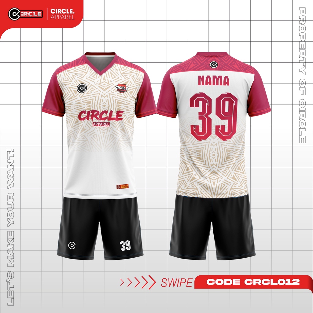 [ BISA SATUAN ] Jersey futsal / sepakbola original circle full printing