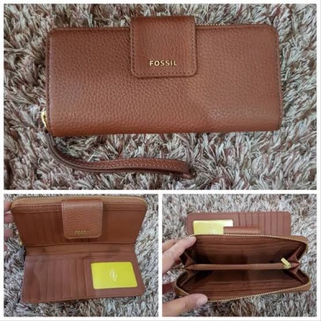 DOMPET FOSSIL ORIGINAL WANITA MADISON ZIP BROWN