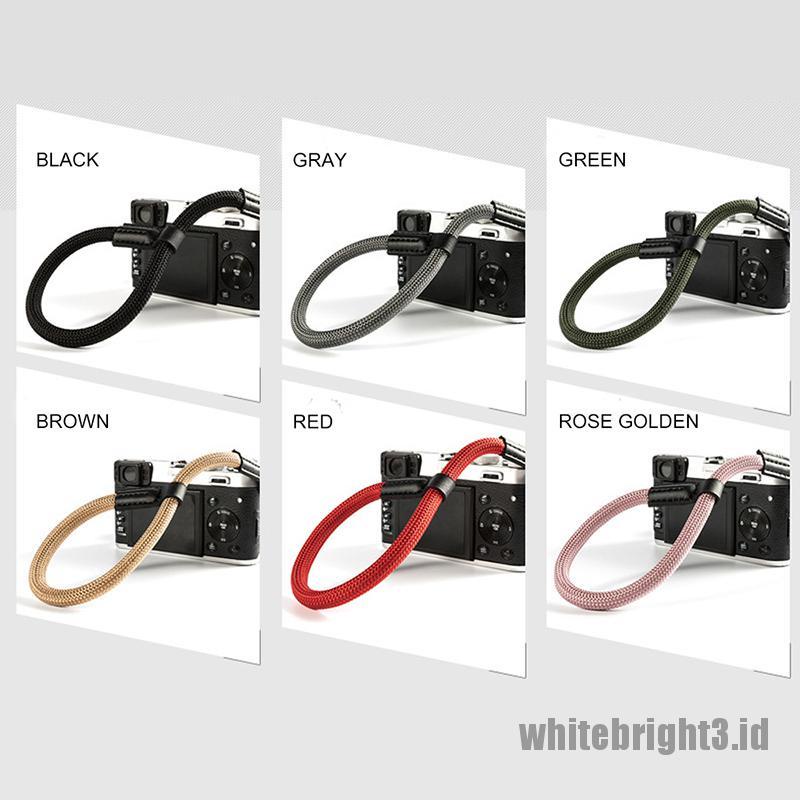 Strap Pergelangan Tangan Handmade Bahan Nilon Warna Putih Untuk Kamera Digital