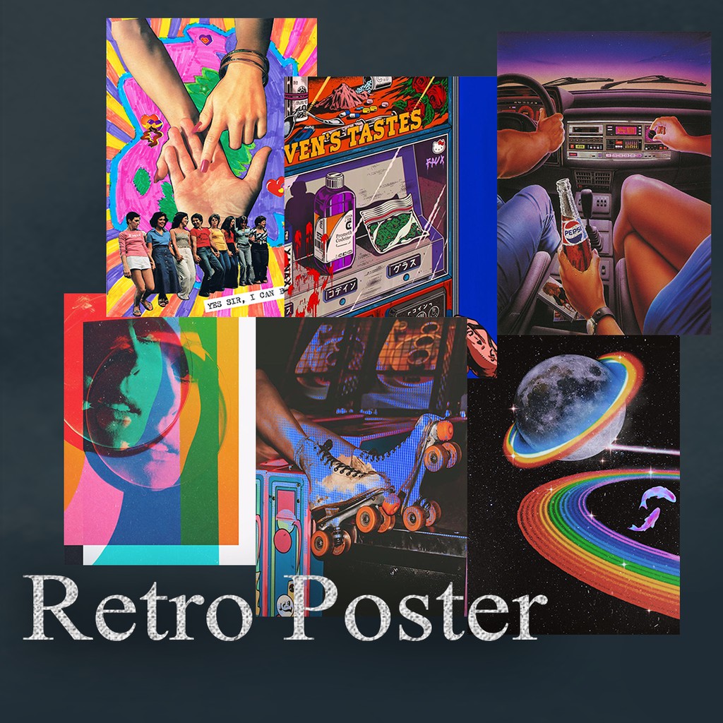 

POSTER AESTHETIC RETRO UKURAN A5 ART PAPER (TEBAL) AUTAG3