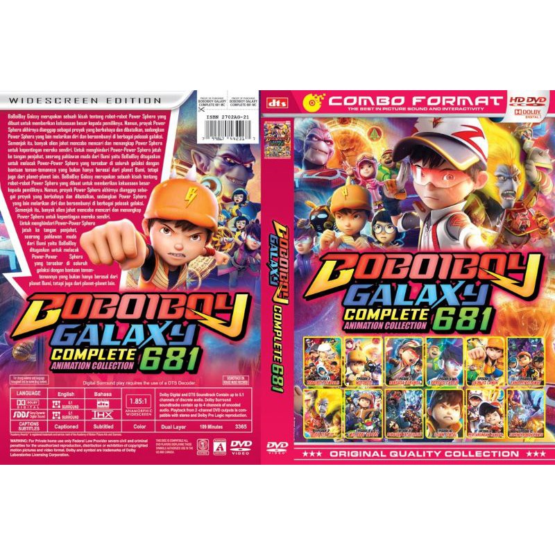 Kaset Film Koleksi Kartun Boboiboy Galaxy Complete