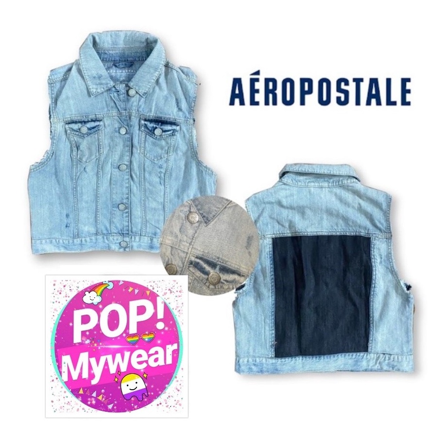 DENIM VEST WANITA POPMYWEAR AEROPOSTALE DENIM VEST FIT TO L / DENIM VEST / VEST