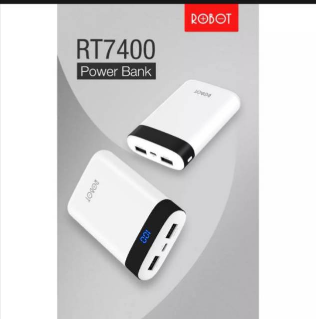 Power Bank 6600mAh ROBOT RT7400 - 6600mAh High Quality