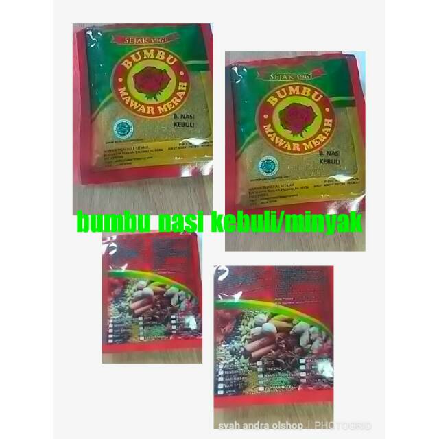 

Bumbu nasi kebuli/minyak
