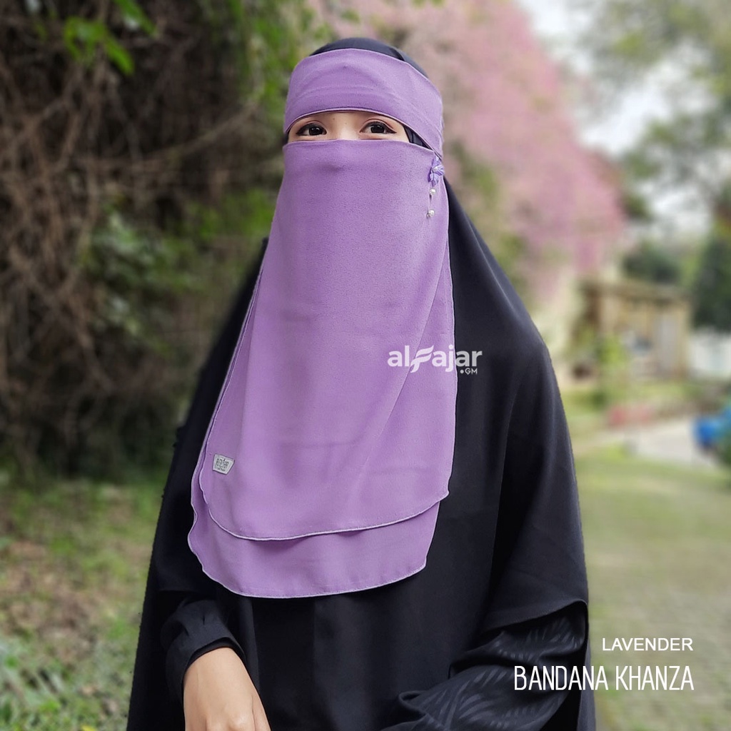 CADAR NIQOB BANDANA Dua Layer Sifon Ceruty Khanza by Alfajar