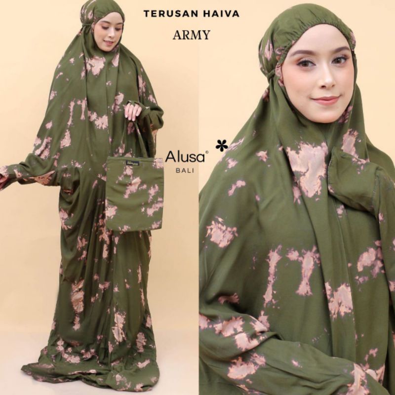 TERUSAN MUKENA BALI  DEWASA MOTIF TIEDYE BAHAN ADEM SIZE SUPER JUMBO ORIGINAL ALUSA