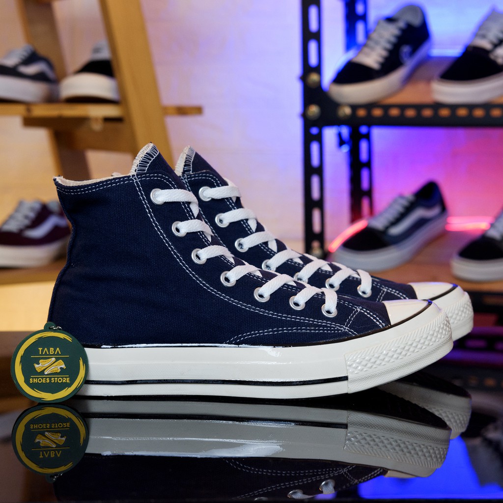 (Bisa COD) Sepatu Sneakers 70s Navy High Pria Wanita