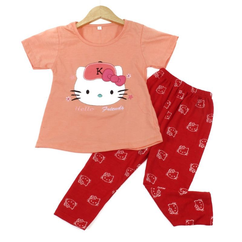 SETELAN CELANA LEGGING PAKAIAN BAJU ANAK PEREMPUAN 2-5 TAHUN MOTIF CUTE