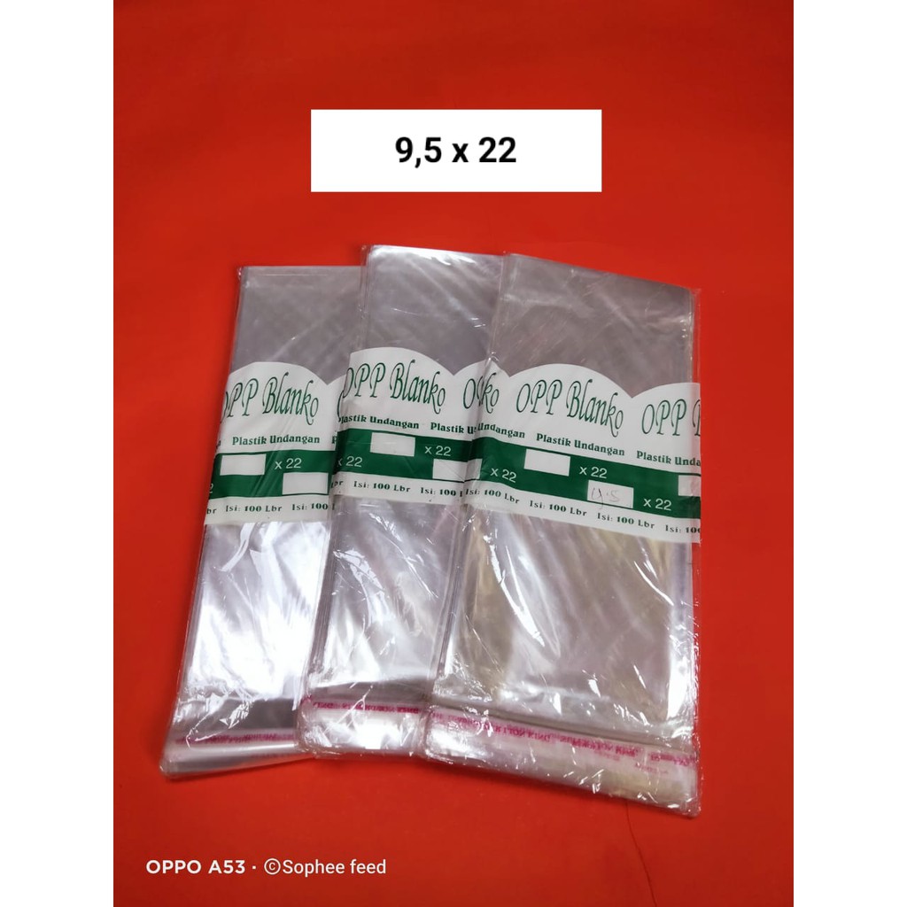 PLASTIK UNDANGAN OPP 9,5 x 22