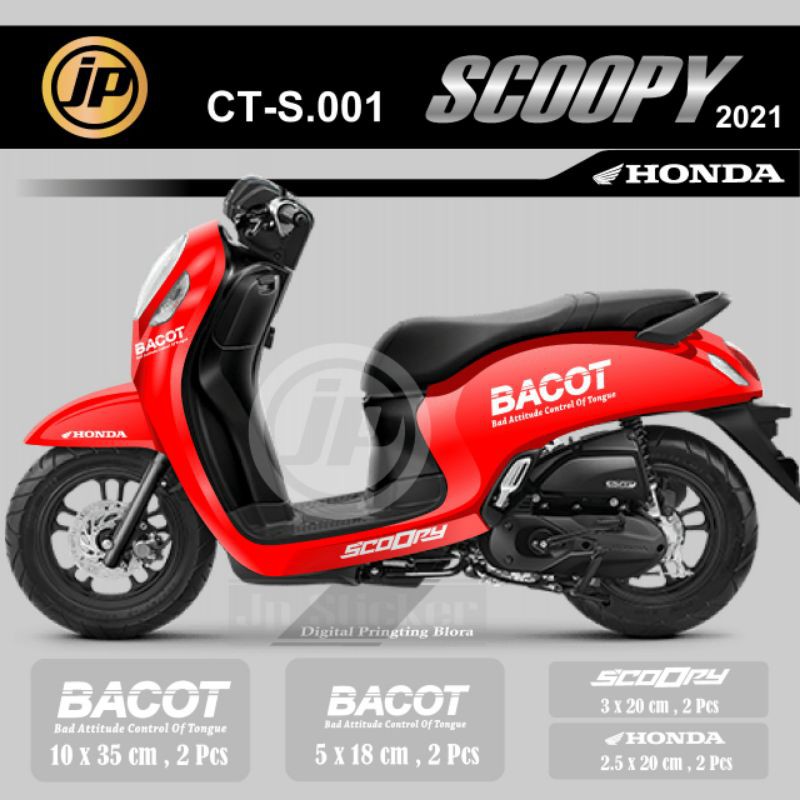 sticker cutting bacot , striping bacot semua tipe Scoopy dan Genio 01