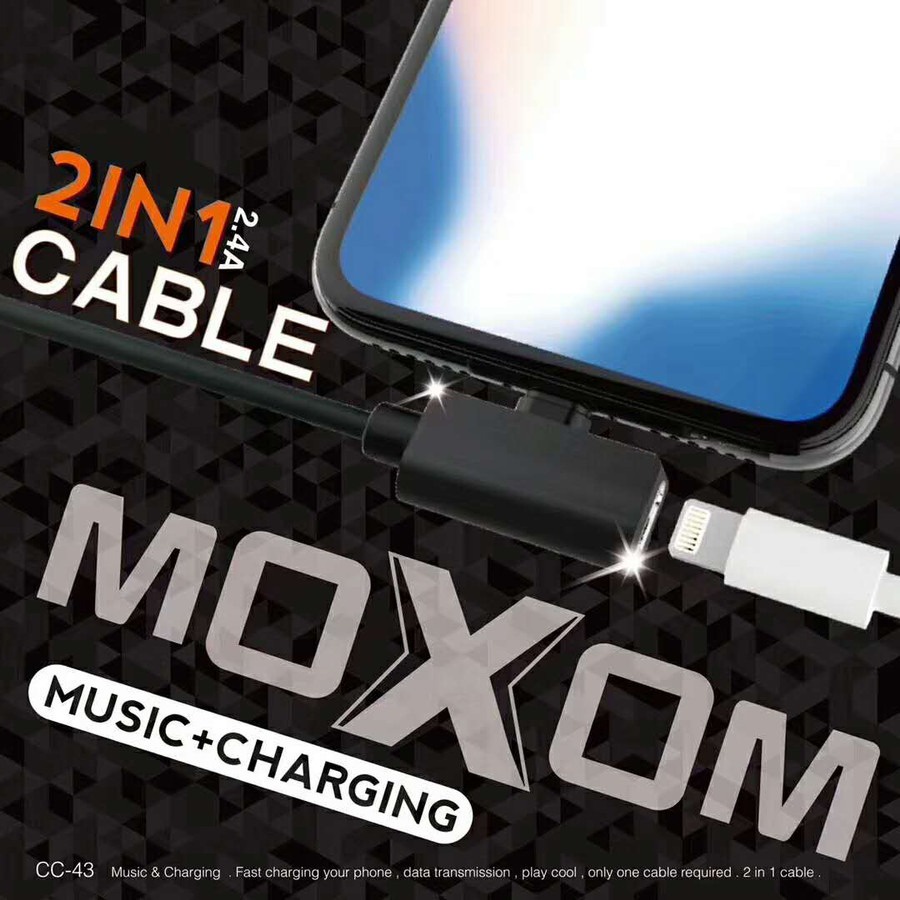 Moxom Cable Charging + Music 2in1 Iphone