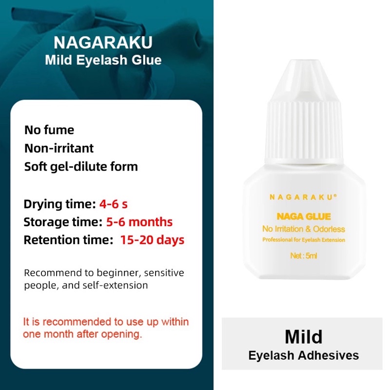 Nagaraku Glue tidak pedih Nagaraku Glue 5g for Eyelash Extension