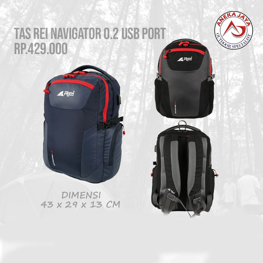 TAS RANSEL REI NAVIGATOR 0.2 USB PORT