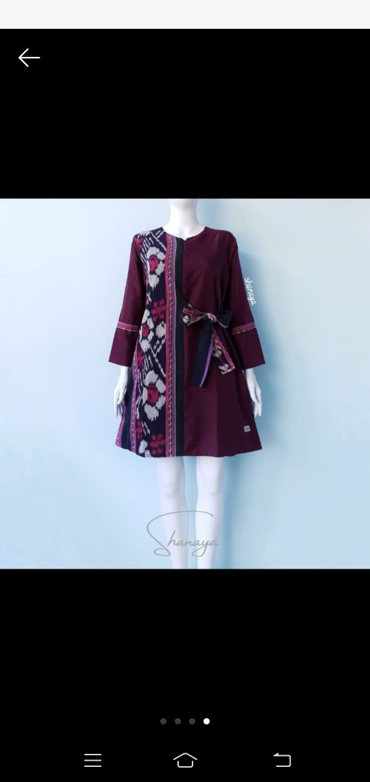 Shanaya Batik Tunik Tenun Kombinasi Toyobo Premium Mirea Size S M L Xl Xxl