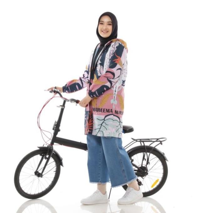 Jaket Parasut Printing- Jaket Sepeda Gowes Olahraga Wanita / Long Terlaris....