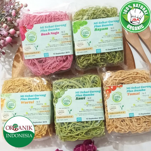 

Lingkar Organik Mie Goreng Plus Bumbu Isi 2 / Mie Instant / Mie Sehat