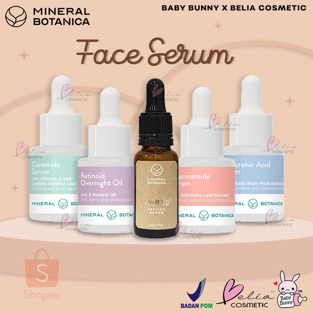 ❤ BELIA ❤ MINERAL BOTANICA Face Serum | Niacinamide | Ceramide | Retinoid | Peptide | Hyaluronic