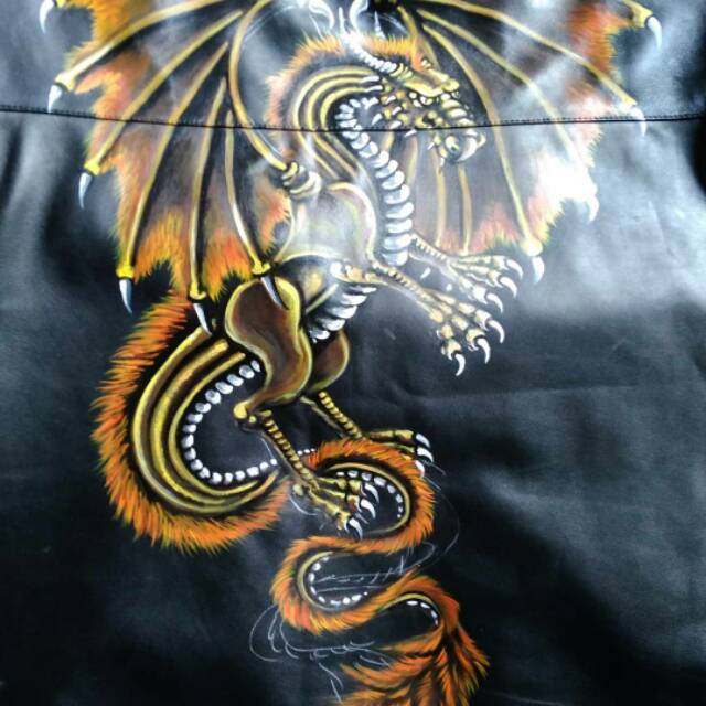 Jaket Kulit Asli Domba Super Gambar Lukisan Tangan