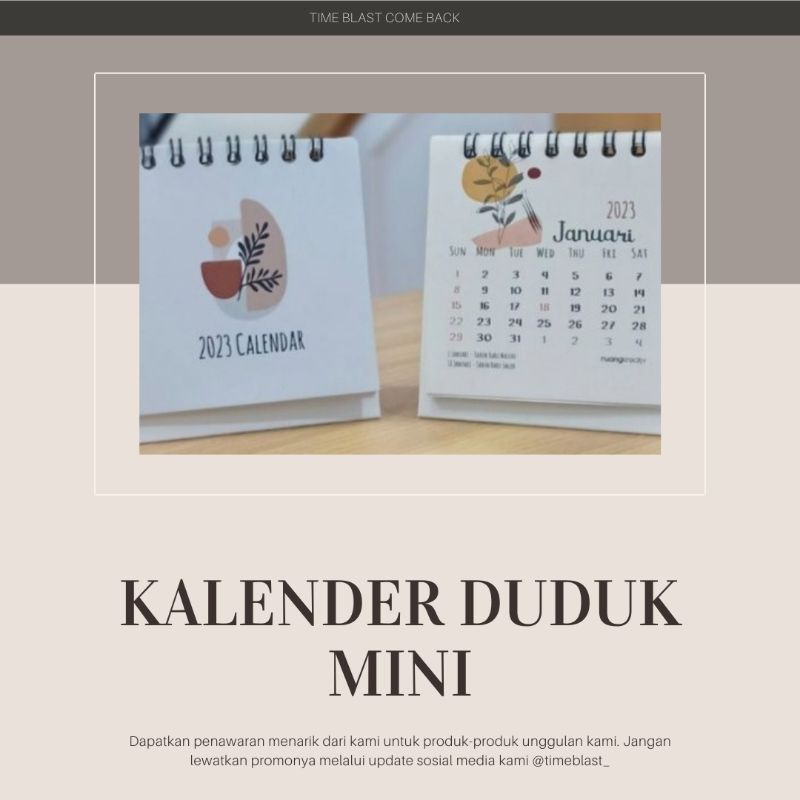 

KALENDER DUDUK/MEJA AESTHETIC CUTE MINI