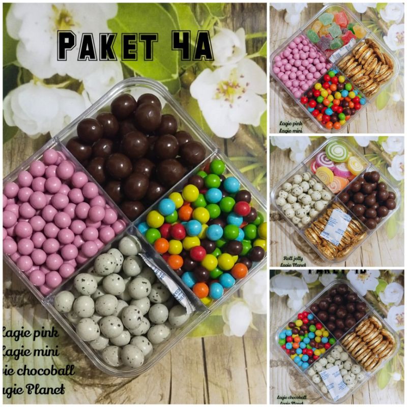 

Paket Coklat Sekat 4 || Parcel Lebaran Delfi/Jelly || Coklat Lagie || Paket Coklat Termurah