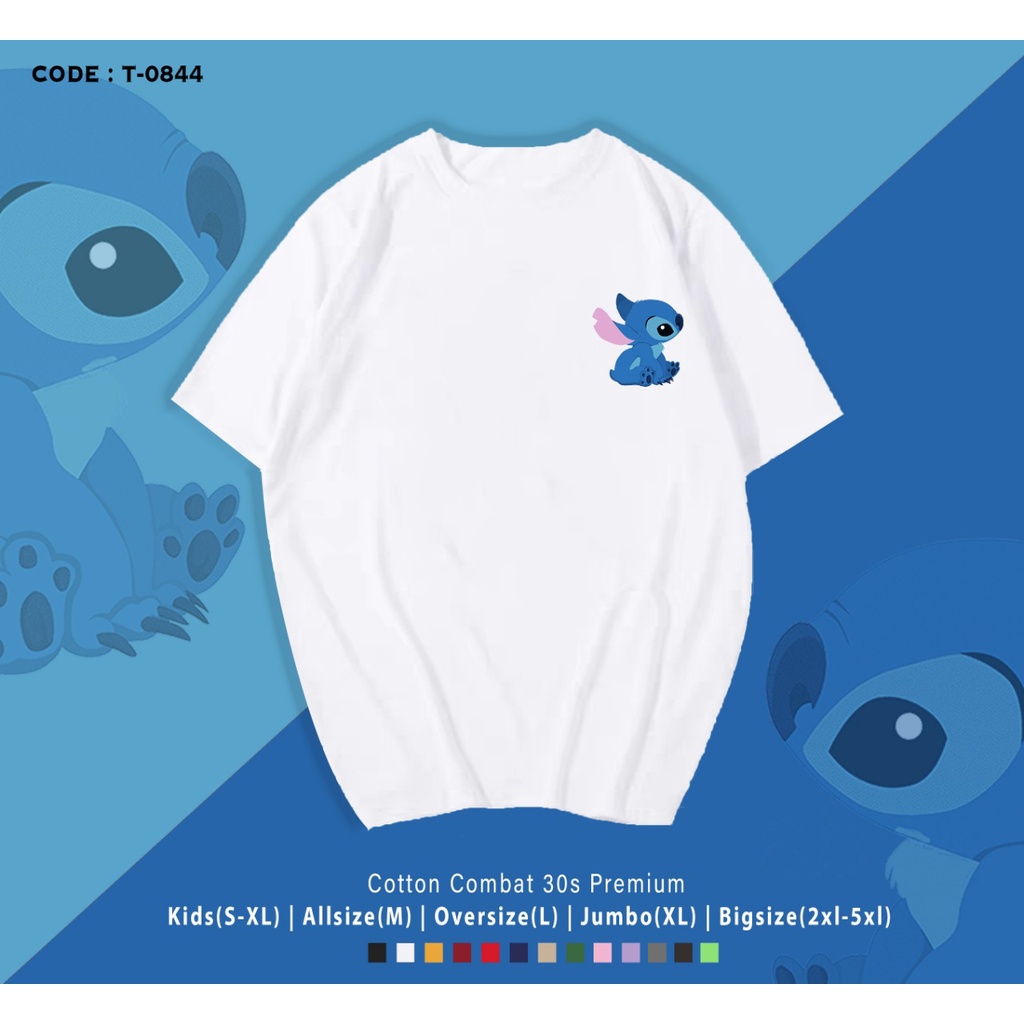 KAOS STITCH/KAOS SANTAI/KAOS PRIA WANITA/KAOS TERPOPULER/BISA CUSTOM/KAOS OVERSIZE