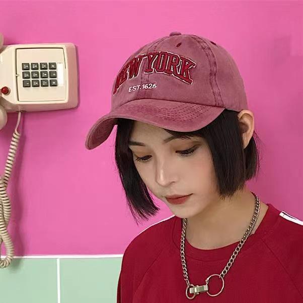 Topi baseball Motif Bordir Tulisan NEW YORK Bahan 100% Katun Gaya vintage Untuk Pria Dan Wanita