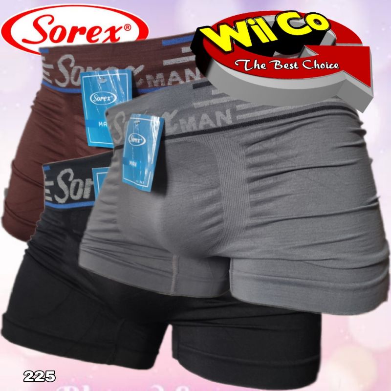 K225 - [Harga Per 1 Potong] CELANA DALAM BOXER PRIA SOREX ALL SIZE