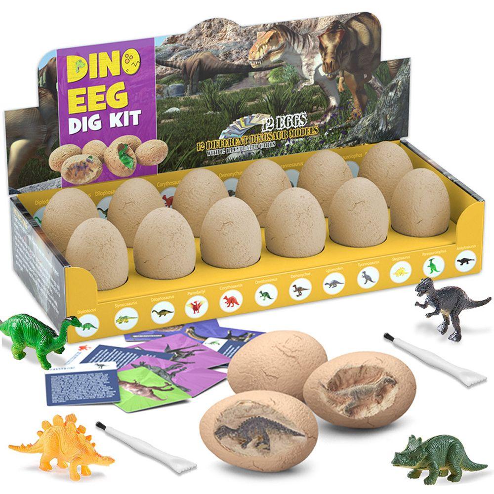 Needway Dinosaurus Menggali Telur Kit Usia 3-12 Tahun Mainan Arkeologi Unik Dino Telur Kejutan Alat Penggalian Dinosaurus Mainan Edukasi