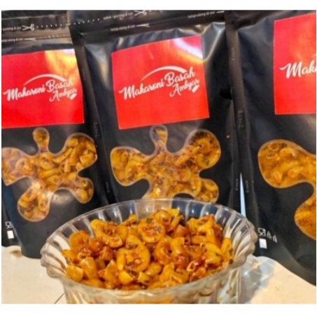 Camilan Kekinian Makaroni Basah Pedas Gurih Enak 120 gr