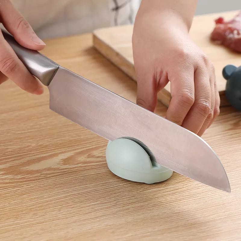 Pengasah Pisau Mini Karakter Kodok - Knife Sharpener Lucu Alat Asahan Penajam Pisau Gunting Dapur