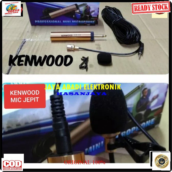 G64 KENWOOD JEPIT 8 METER KANCING KERAH BAJU MIKROPHONE CLIP ON TIE CONDENSOR SENSITIF AUX MIKROPHONE MIK KARAOKE SOUND AUDIO CABLE PROFESIONAL PRO VOCAL SYSTEM PANGGUNG DJ STUDIO MEETING PIDATO CERAMAH SUARA BISA JUGA BUAT YOUTUBER