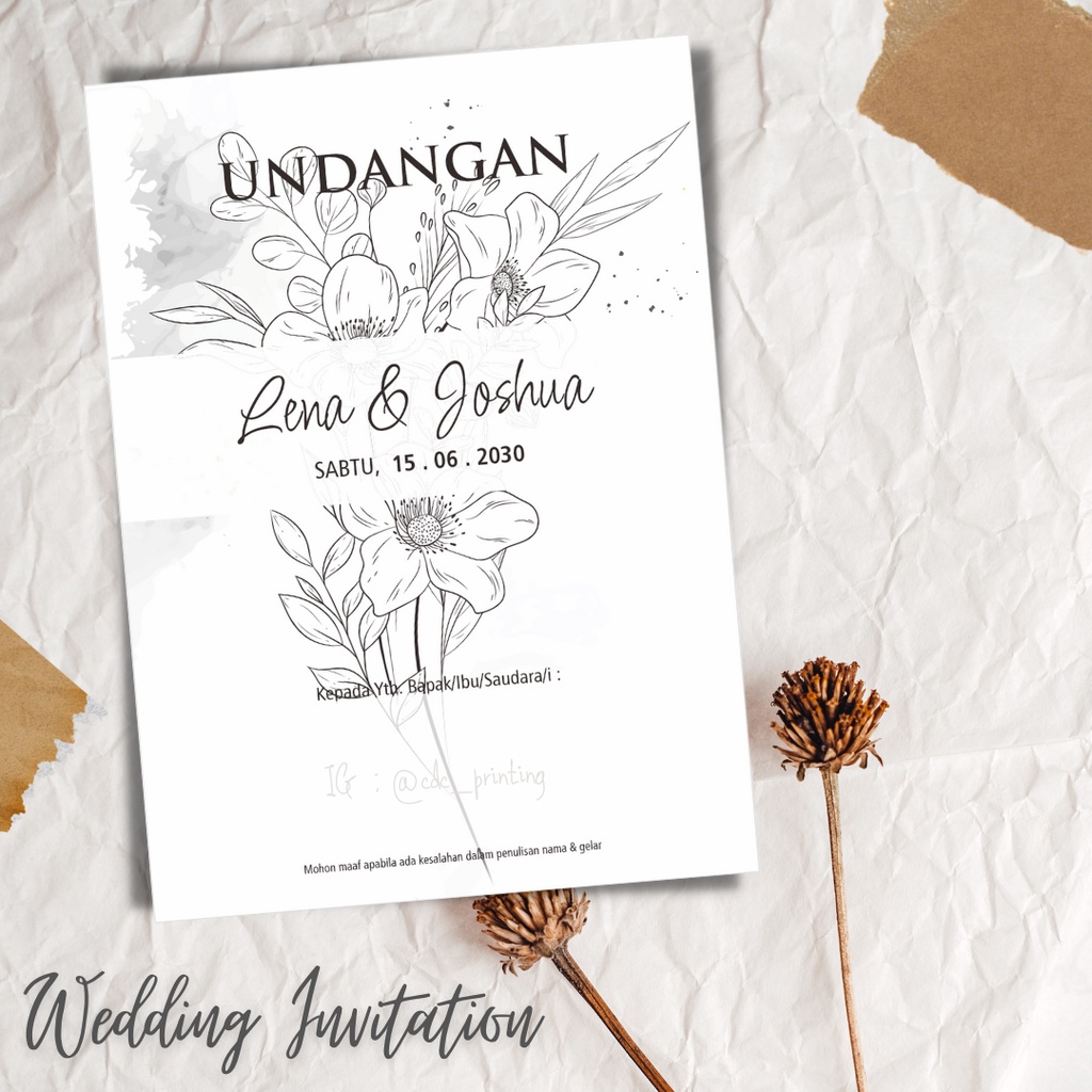 [Free Undangan Video] Undangan Pernikahan Tema Flower Vintage Lucu