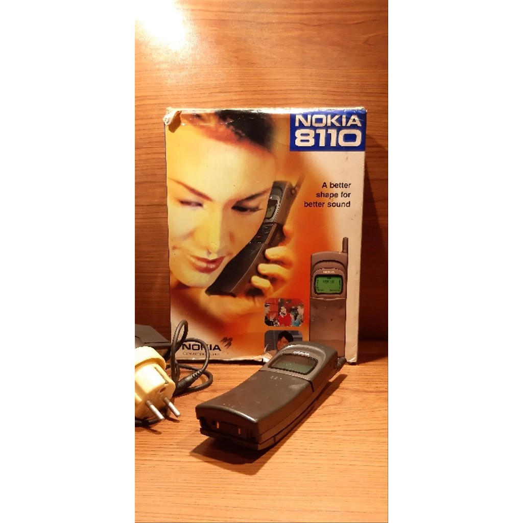 Handphone Nokia 8110 Pisang Fullset IMEI Tembus Antena Original Not 6110 Or 6250 Not 7110