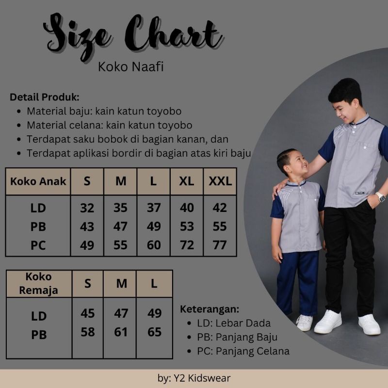 Koko Nafi Anak &amp; Remaja Y2 Kidswear Original