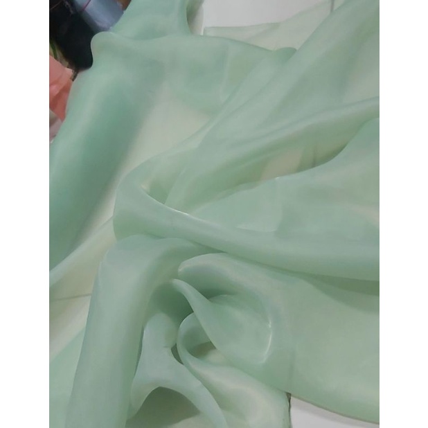 Kain Organza Polos / Organza Premium / Organza Silk Premium / Bahan Organza Grade A