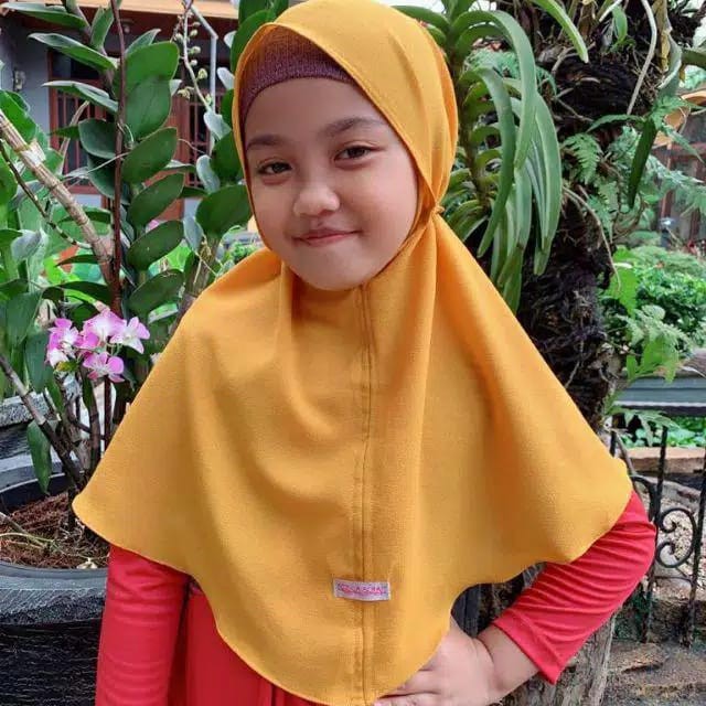 (1KG MUAT 30PCS)  Bergo Anak USIA 2-3 THUN Maryam Kids Tali non pet / diamond Hijab instant bergo