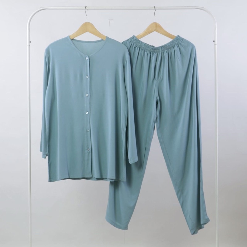 (PIYAMA POLOS) PIYAMA RAYON PAJAMAS RAYON SET BAJU WANITA VIRAL ELEGAN MURAH-Wardah