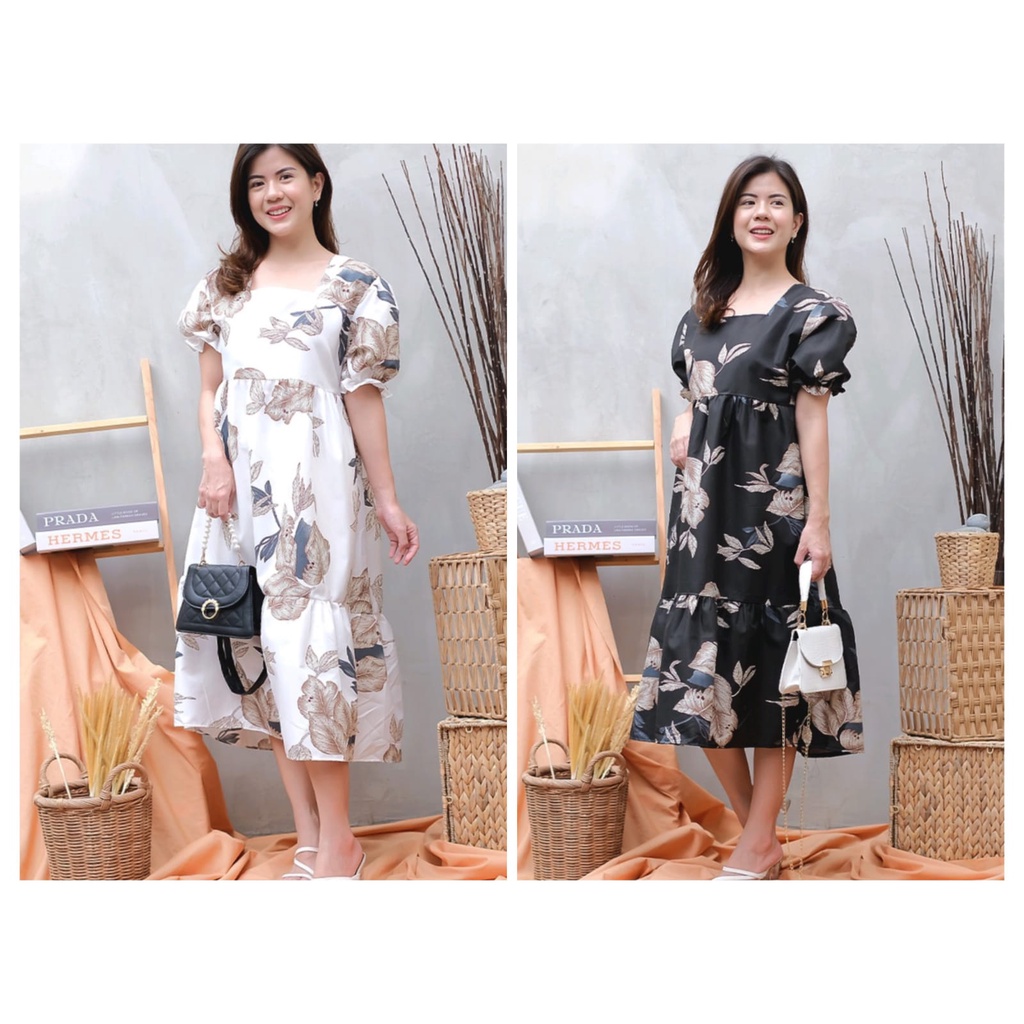 JKFashion - ZEC OOTD Tunik Motif / Tunik Daster Busui / Tunik Lengan Pendek / Tunik Terbaru / Tunik 