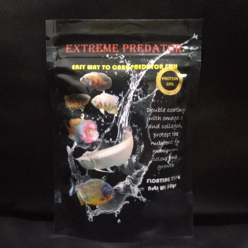 SIZE L EXTREME PREDATOR 50GR PAKAN IKAN PREDATOR MAKANAN IKAN