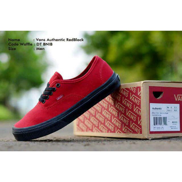 SEPATU VANS AUTHENTIC REDBLACK WAFFLE DT