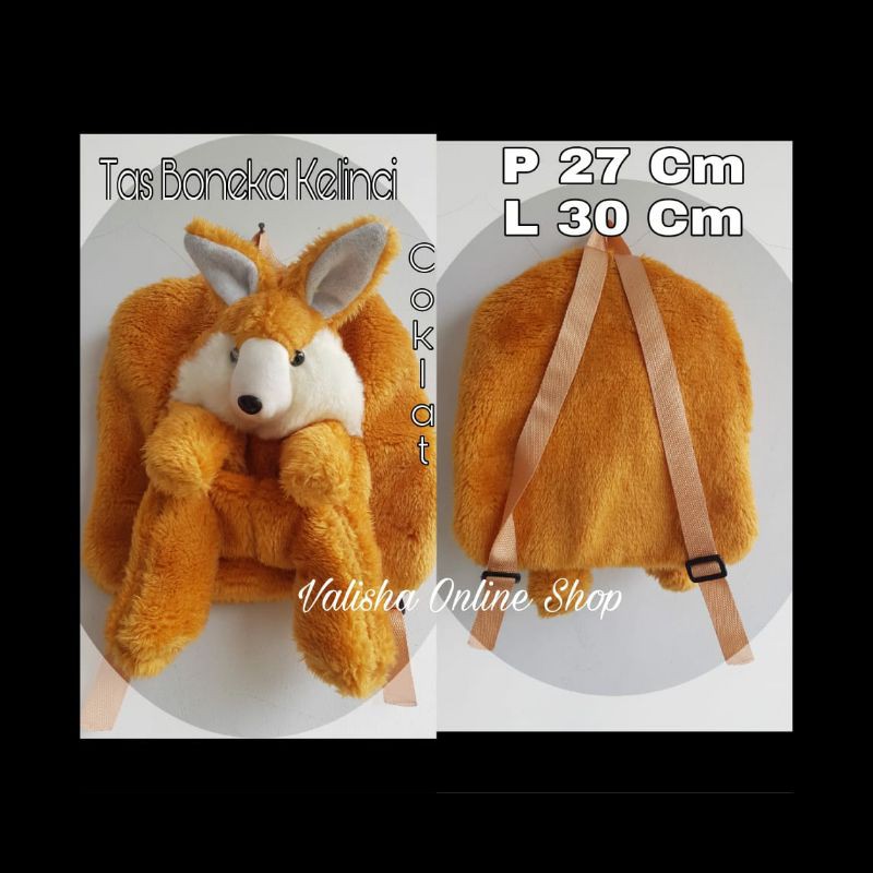 Tas Boneka Ransel Kelinci Anak TK/SD Bahan Tebal