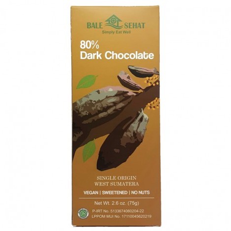 

Bale Sehat - 80% Dark Chocolate Cokelat Batang - 75gr