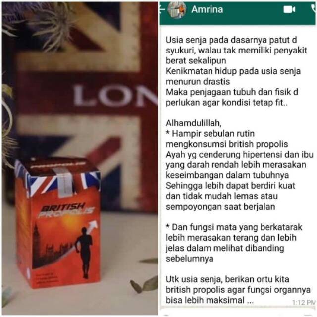 BRITISH PROPOLIS ORIGINAL 100% ASLI