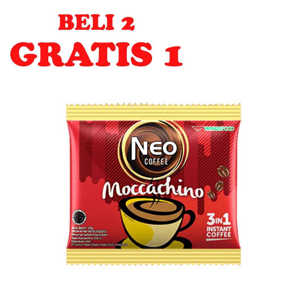 

NEO COFFE MOCCACHINO 20 Gam 3 IN 1 INSTAN COFFEE BELI 2 GRATIS 1