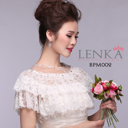 [SIAP KIRIM] AKSESORIS PENGANTIN BOLERO LACE WEDDING WANITA BPM002