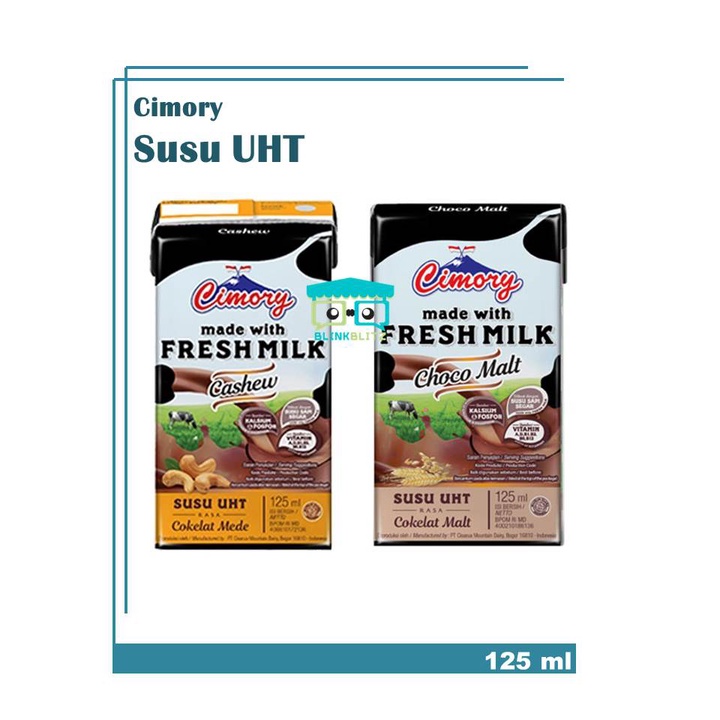 Cimory Susu UHT 125 ml Chocomalt Cashew Fresh Milk Coklat